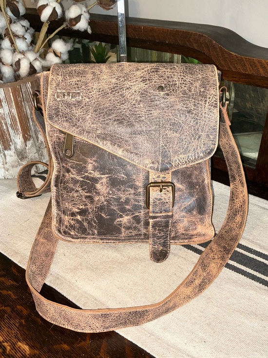 Bed Stu Handbags - Bed Stu Leather Venice Beach Crossbody Shoulder Bag Teak Lux MSRP $240